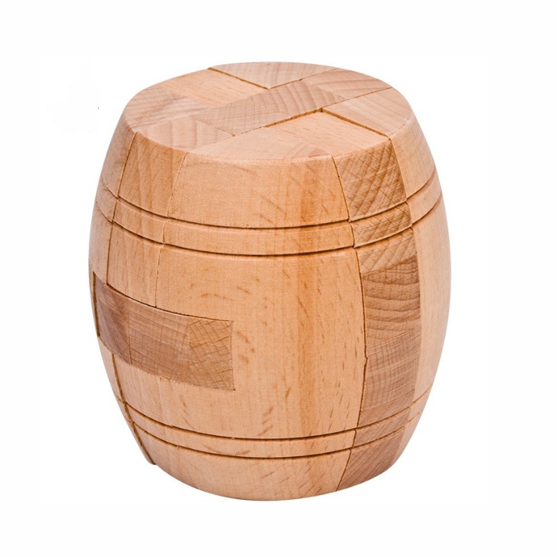 Cerradura de Kongming de juguete de madera para niños Cerradura de Kongming Cerradura de Luban Juego completo de embutir clásica de juguete de madera Cerradura de Kongming