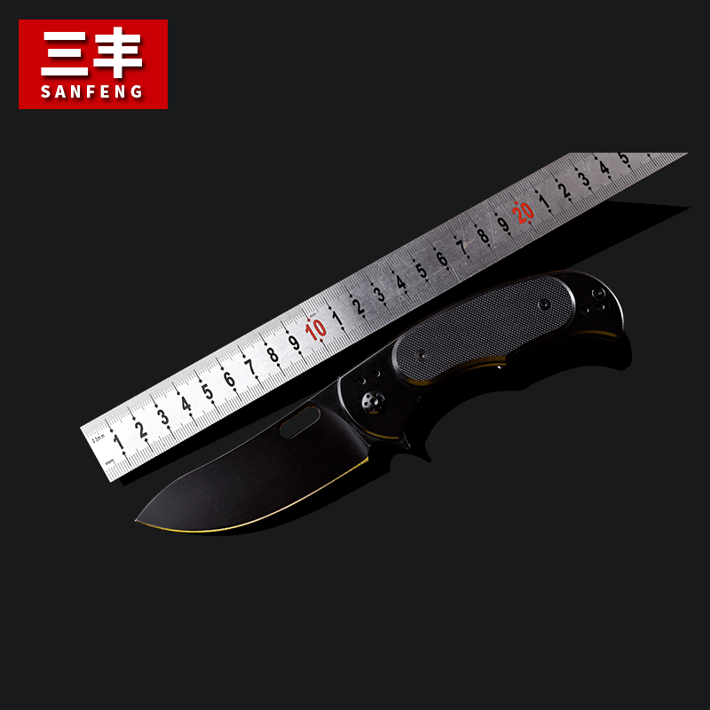 户外刀具随身便携锋利小折刀野营求生 D2高硬度折叠刀批发
