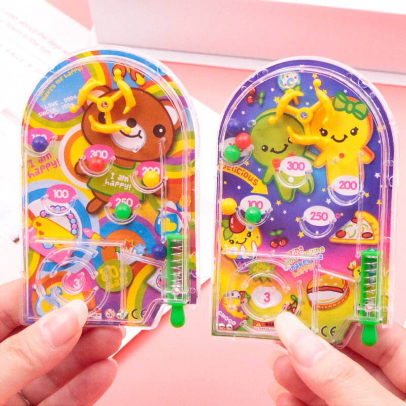 Creative Children's pinball plate pinball game Cartoon handheld game machine toy maze catapult scoring machine Leisure
