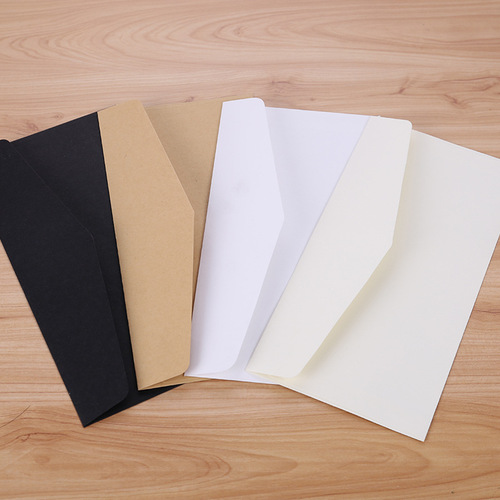 Western style No. 5 kraft paper/black card/beige Dowling envelope plain blank retro simple invitation envelope