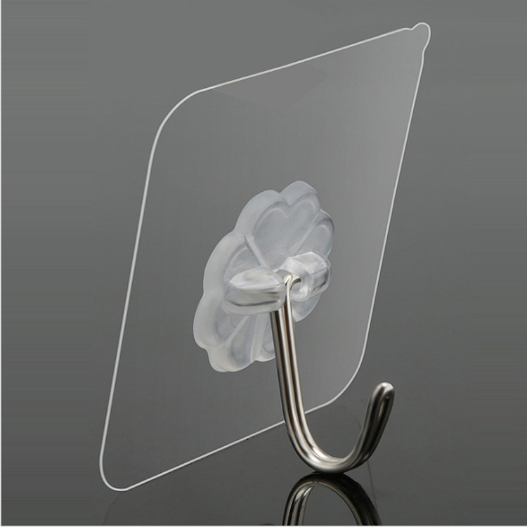 Transparent hook seamless hook magic adhesive nail-free Bathroom Kitchen strong stall coat and hat sticky hook manufacturer