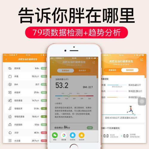 Smart Body Fat Scale Bluetooth Electronic Scale Light Energy Rechargeable Body Scale Fat Measurement Instrument Health Scale APP