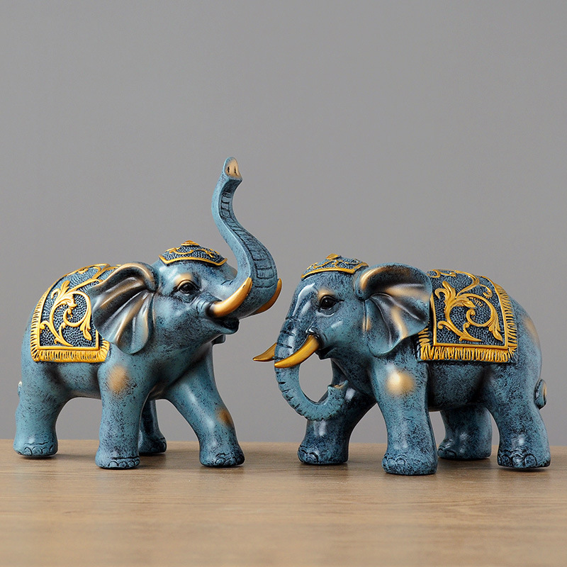 Factory Couple Elephant Swing Feng Shui Elephant Living Room…