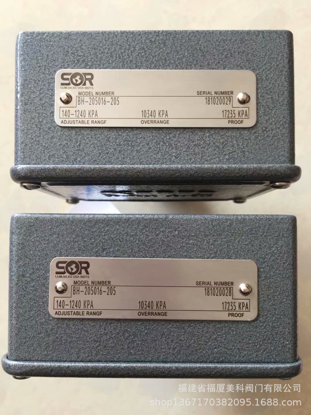 美国索尔压差开关 SOR压力开关4NN-EE5-N4-B1A-X371