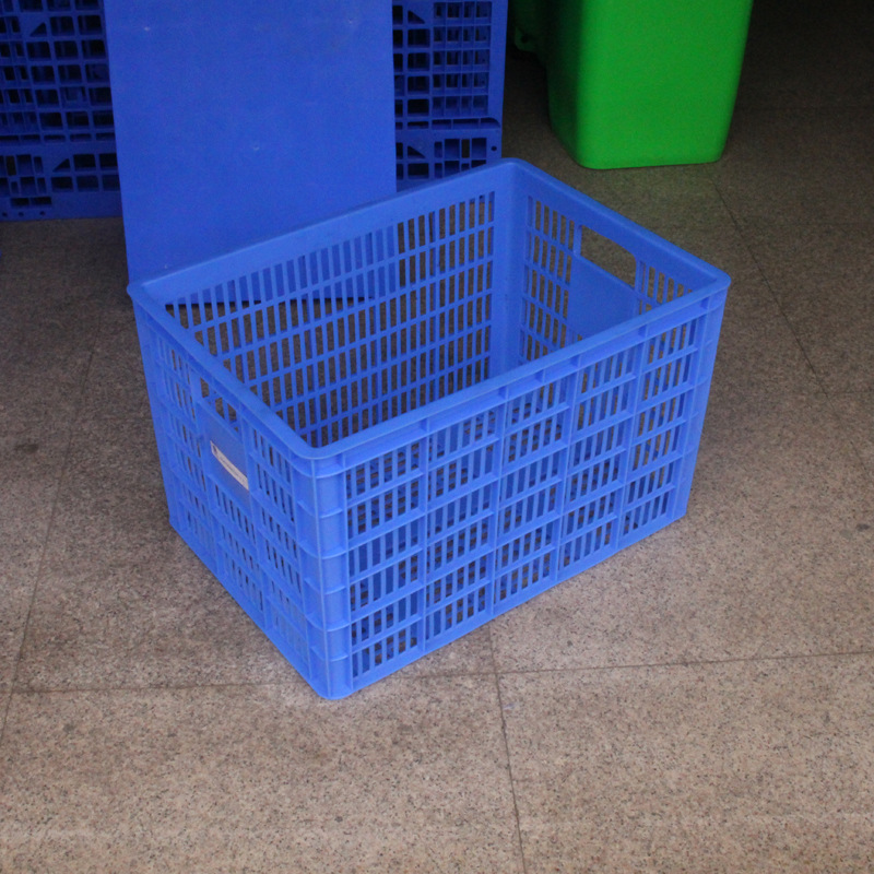 A4#低压全新蓝色塑料周转筐 670*475*420mm蔬菜水果运输筐周转箩