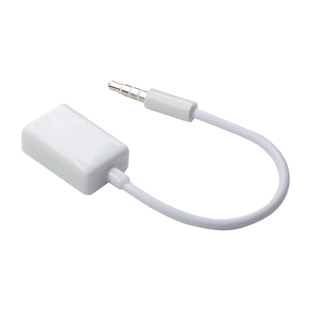 3,5mm Drive-free coche OtgAux cable de audio reproductor de coche cable de datos 3,5mm a USB enchufe hembra U disco