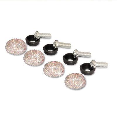 new pattern Cross border Plate refit Screw cap Diamond fashion automobile License plate Screw License plate Anti-theft screws
