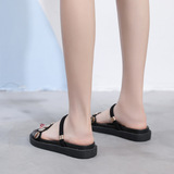 HM-12, 2026, новые сандалии для двух видов одежды, женские тапочки для верхней одежды, летняя студенческая обувь с открытой подошвой и плоской подошвой, универсальная обувь большого размера в корейском стиле