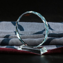 跨境批发空白水晶奖杯影像耗材白胚太阳花水晶玻璃奖杯奖牌