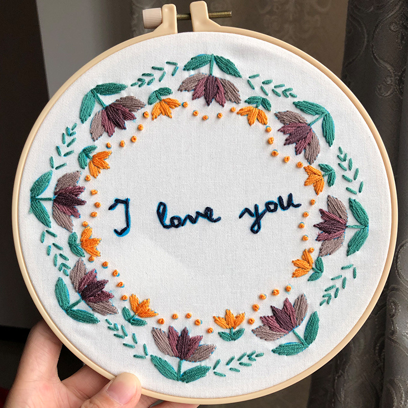 Nuevos productos bordados DIY estereoscópicos hechos a mano creativos base de tela bordado paquete de material de flores