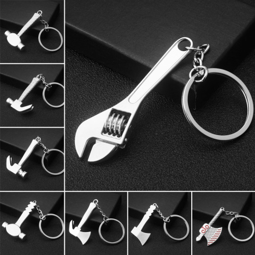 Simulation tool keychain outdoor multi-function wrench metal keychain creative vernier caliper small gift customization