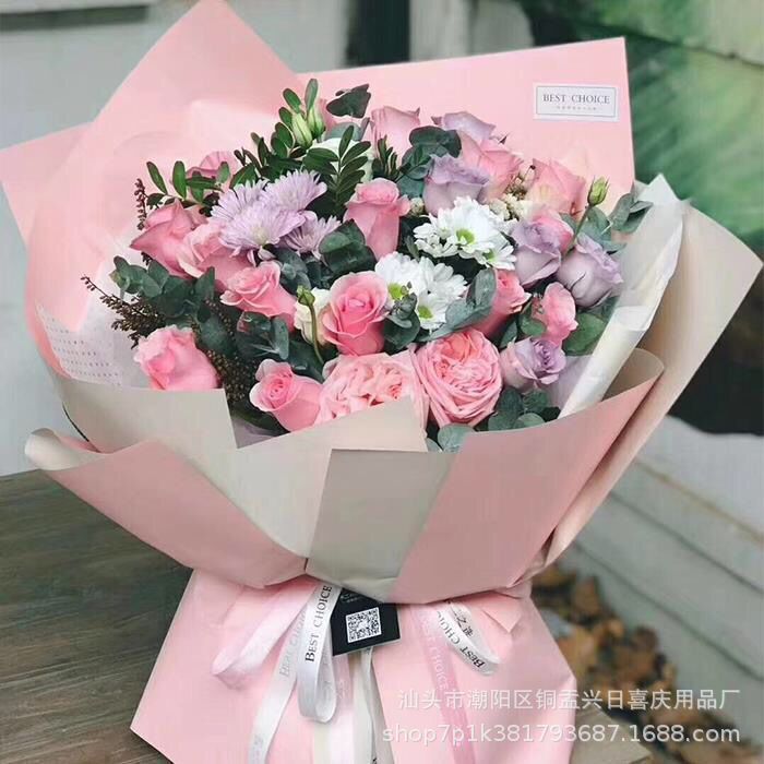 Wrap flower paper flower shop floral packaging material double-sided two-color Oya paper wholesale flower wrapping paper bouquet wrapping paper