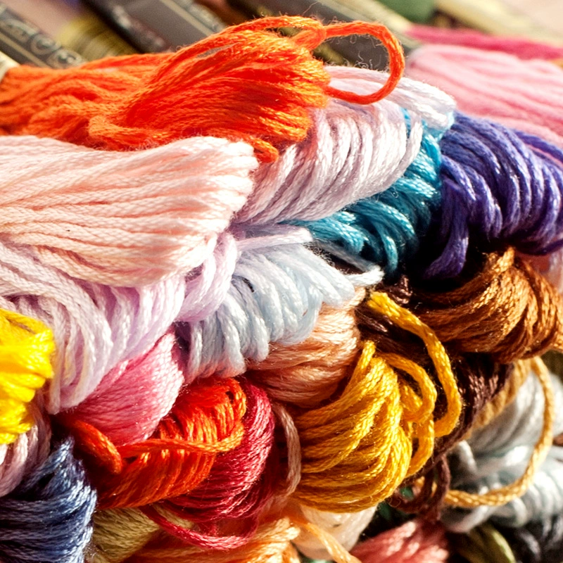 Заводская оптовая торговля 50 цветов 100 цветов embroidery DIY handmade вышивка ветвь нитки крестиковое шитье ручной шов