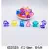 Cartoon acrylic ring, accessory for kindergarten, decorations, doll, toy, handmade, 37×24mm, with gem, Birthday gift