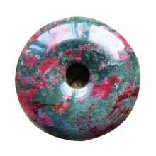 岫玉桃花玉平安扣批发 大号梅花玉平安扣可做车挂腰佩手把件