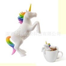 跨境电商独角兽泡茶器茶滤 硅胶独角兽茶漏 动物大象海牛泡茶器