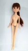 Naked baby with single braided bangs