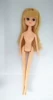 Nude baby with yellow straight hair and bangs