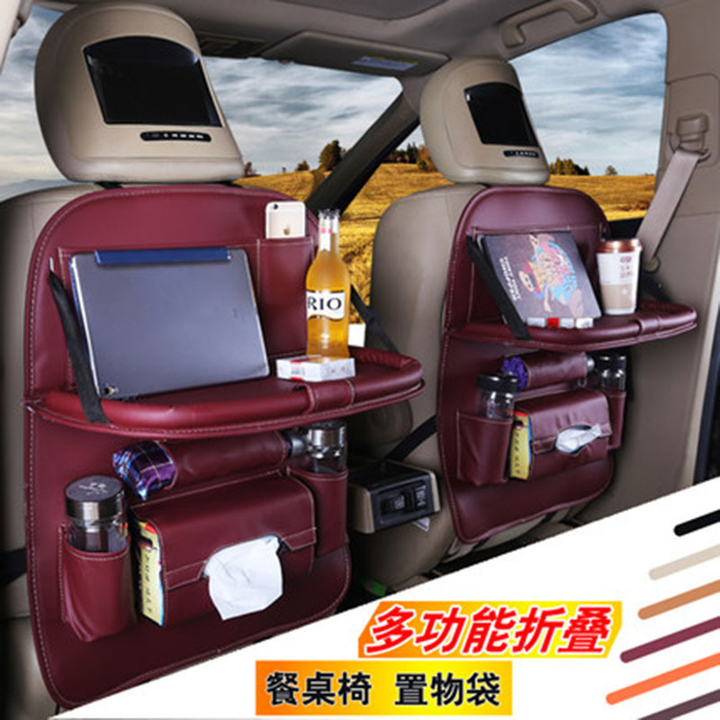 Respaldo del coche de LA PU bolsa de almacenamiento asiento colgando bolsa de coche multifuncional bolsa de almacenamiento de asiento de fábrica al por mayor