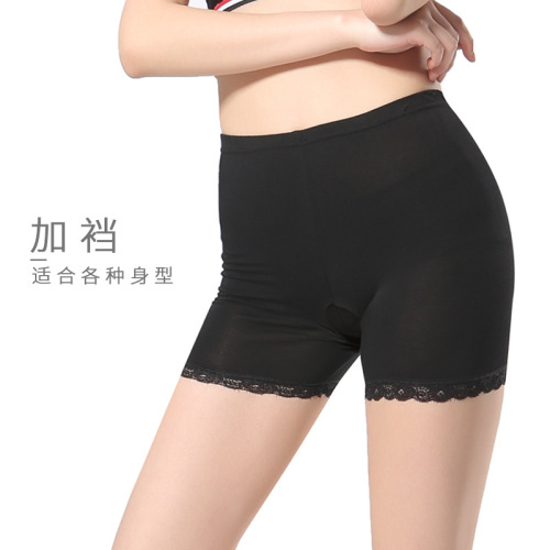 Women's underwear modal large size lace safety pants leggings anti-exposure boxer briefs three-point non-curling shorts