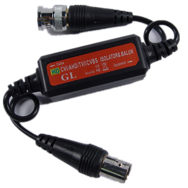 HD-CVI/TVI/AHD二级滤波型接地隔离器 同轴线接地隔离 二级抗干扰