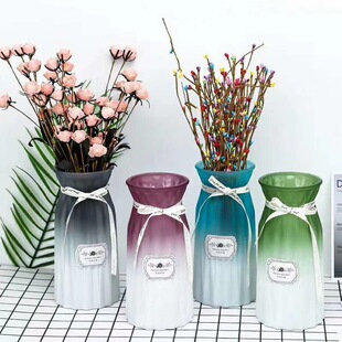 European-style flower arrangement glass vase origami glass vase living room colored glass vase frosted glass vase decoration