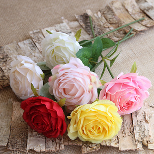 Aesthetic explosion single thousand -layer rose wedding flower material high -end simulation home decoration simulation flower roses