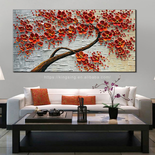Modern Pure hand-painted decorative painting foreign trade new thick skin bottom oil painting factory decorative canvas decorative oil painting hanging painting