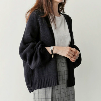 Короткий вязаный кардиган, корейский стиль, короткая куртка, one size (2–10 лет), casual демисезон