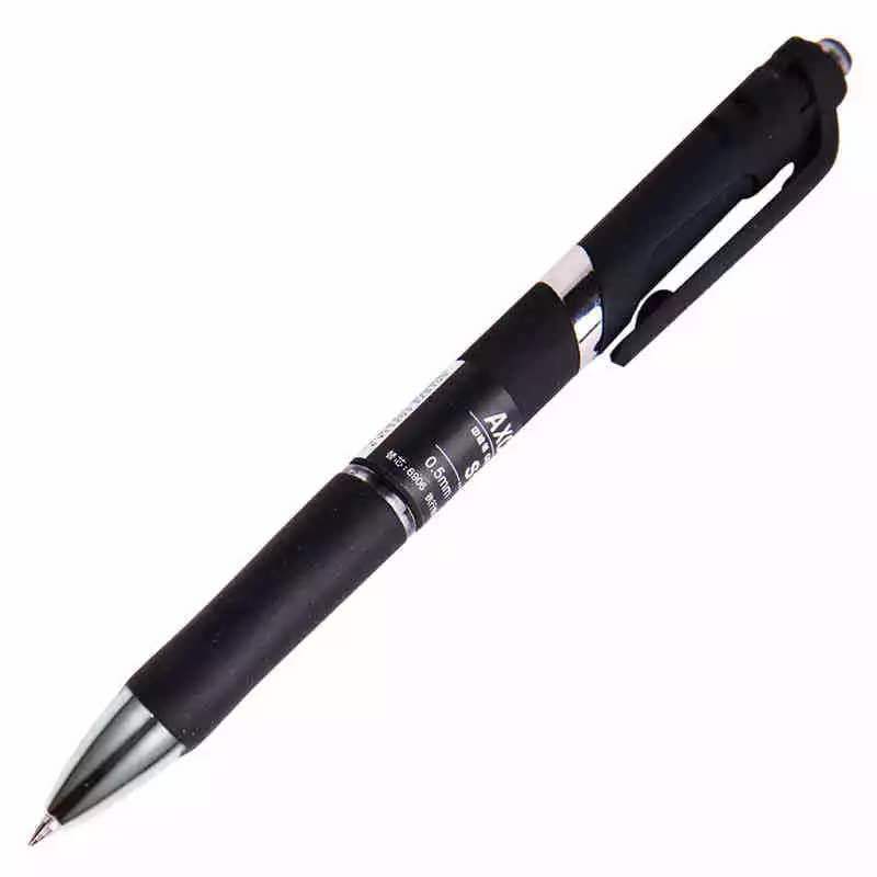 Bolígrafo de gel retráctil Deli S10 con cuerpo mate, punta de 0.5 mm, agarre cómodo, bolígrafo para firmas de oficina y negocios.