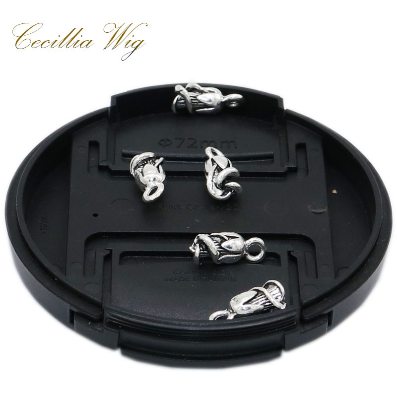 Peluca negra joyería anillo Africano Twist trenza de primavera trenza de tres hilos trenza hueca anillo de extensión de cabello trenza sucia anillo decorativo