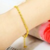 Golden jewelry, brass one bead bracelet, Korean style