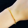 Golden jewelry, brass one bead bracelet, Korean style