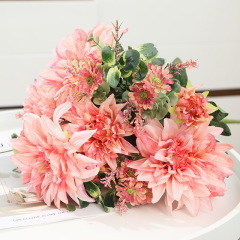 Lan Kwai Fong artificial flower Oriental dahlia artificial flower photography wedding home decoration manufacturer wholesale Tianzhu peony flower