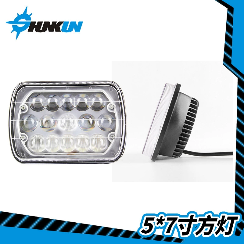 Квадратный свет 5x7 дюймов 45 Вт подходит для модифицированного светодиодного фонаря Jeep Cherokee, грузовика, внедорожного рабочего квадратного света