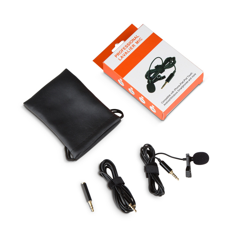 Clip de cuello micrófono teléfono móvil grabación de la computadora grabación de la entrevista video conferencia formación de enseñanza de voz micrófono en vivo