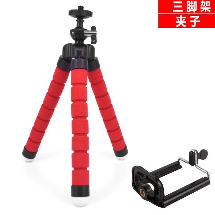 生中継撮影スポンジ三脚携帯電話汎用八爪魚スタンドタコ百変自撮り神器