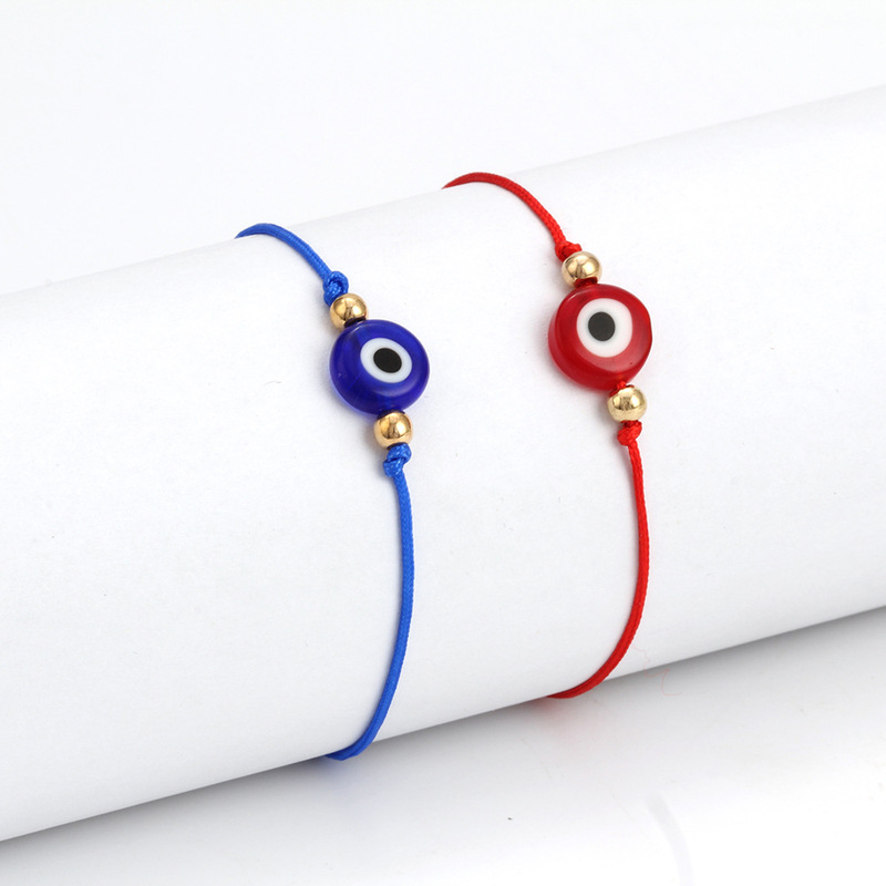 Devil's Eye Red Braided Bracelet Evil Eye Lucky Couple Bracelet Tourist Attraction Souvenir Street Stall Small Gift