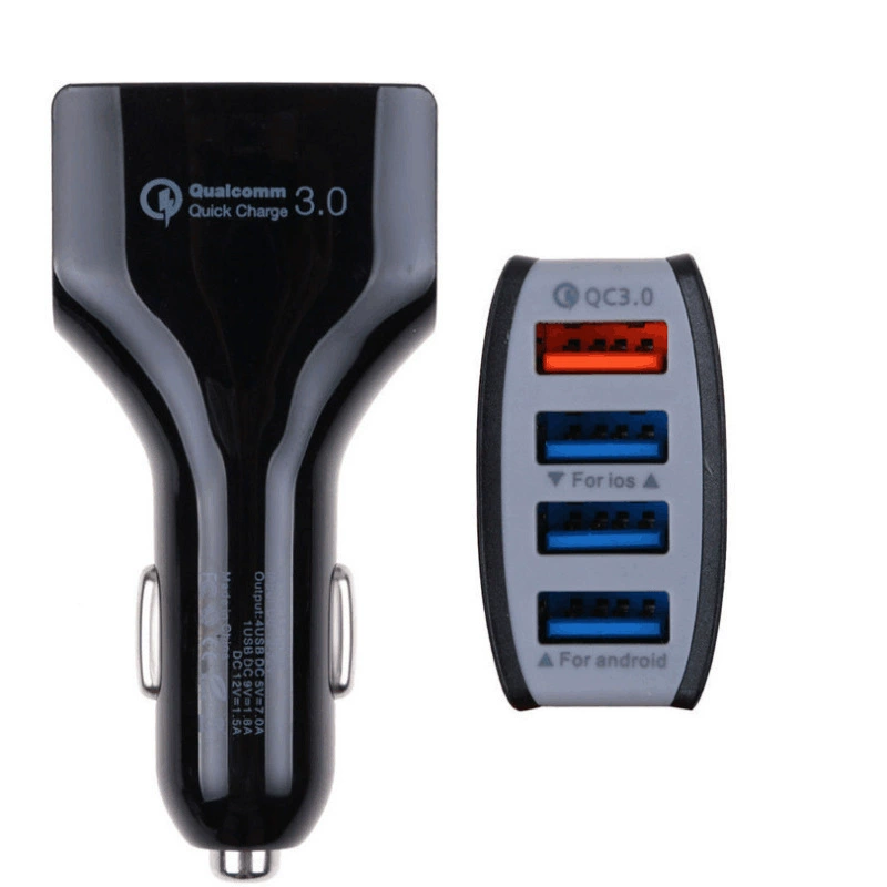 Новый 4USB автомобильное зарядное устройство QC3.0 автомобильное зарядное устройство многофункциональное автомобильное зарядное устройство четыре зарядки QC 3.0 быстрая зарядка