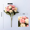 Factory spot high -end 10 -headed wealth ball single -supporting hydrangea wedding hydrangea Fortune wealth simulation flower silk flower home decoration