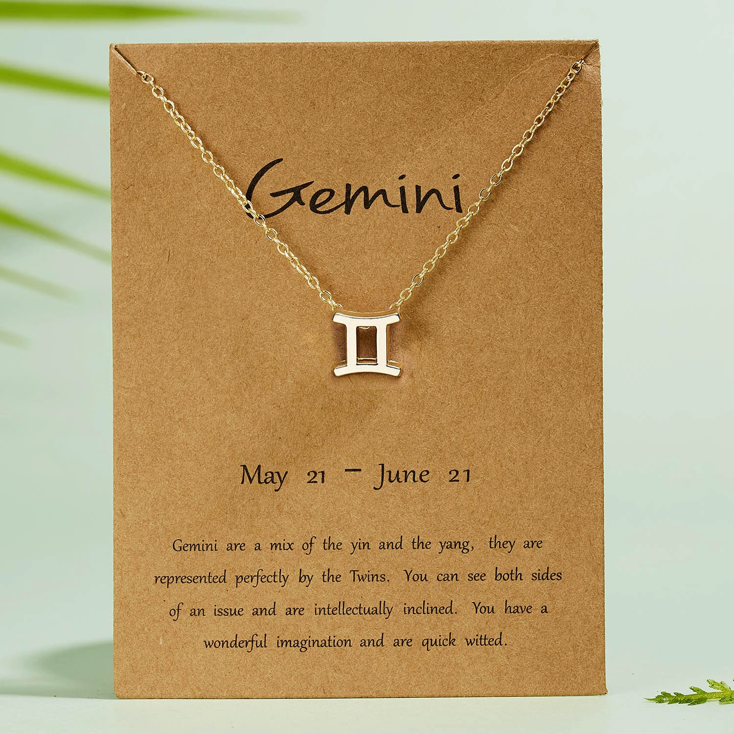 П pendant ожерелье Зодиак из сплава с золотым покрытием KC, подвеска 1×1.3 см, цепь 41+5 см