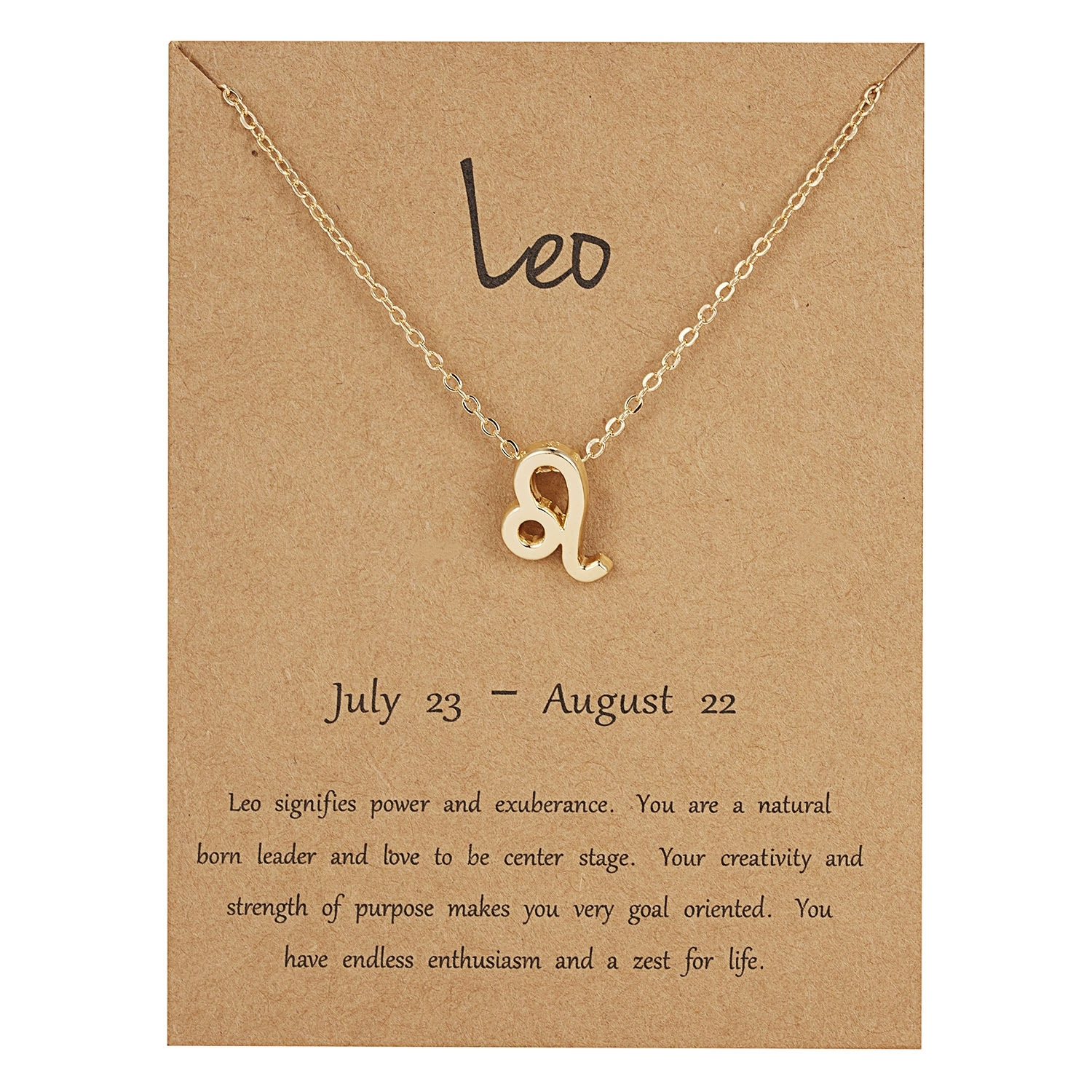 П pendant ожерелье Зодиак из сплава с золотым покрытием KC, подвеска 1×1.3 см, цепь 41+5 см