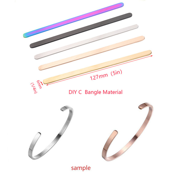 Geometric rectangular bracelet stainless steel