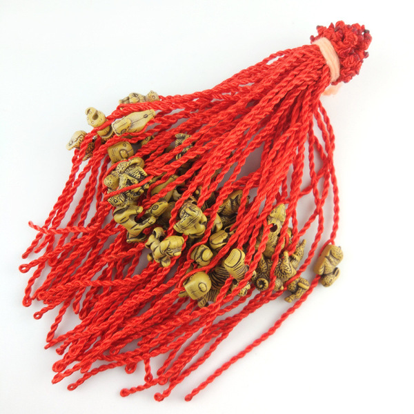organic woven red rope bracelet