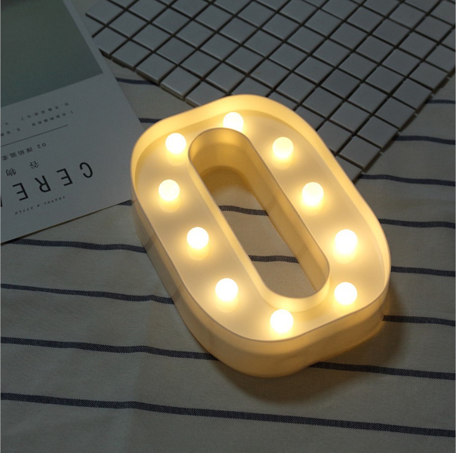 LED Inglés Gran Carta de luz digital símbolo de modelado de luz de la fiesta de cumpleaños decoración propuesta de diseño escena carta de Luz
