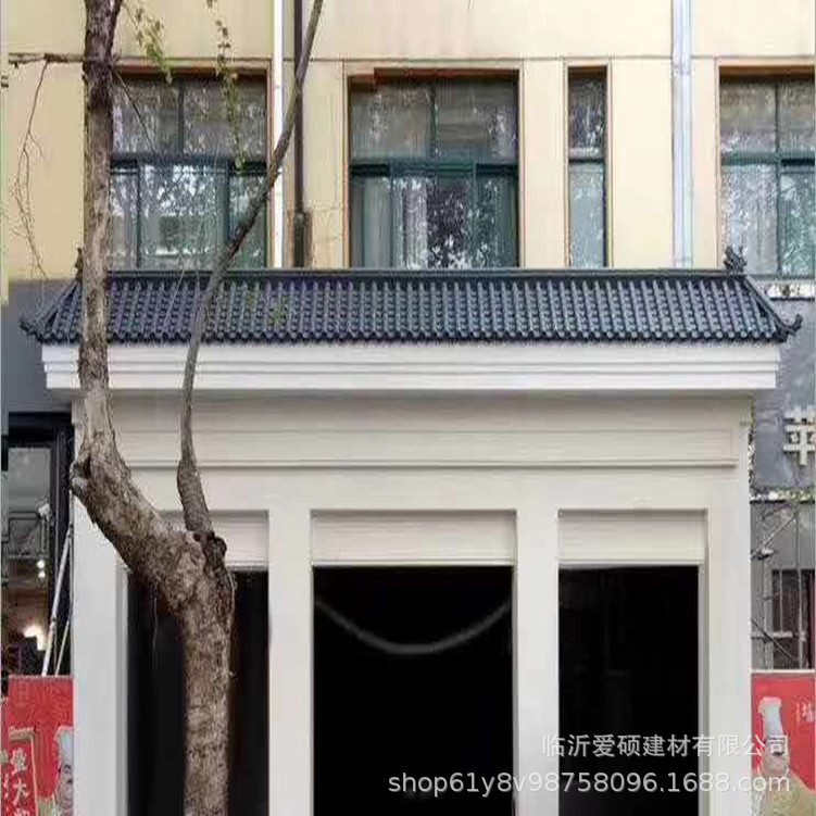 仿古瓦爱硕淮北仿古屋檐塑料瓦古建筑门头围墙装饰瓦厂家直供