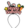Internet celebrities with lamp birthday hat rabbit carrot party nightclub birthday crown hat hoop series cartoon cap