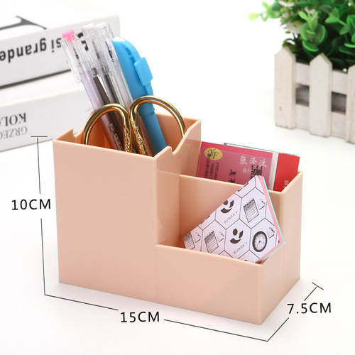 Creative stationery desk storage pen holder desktop mobile phone holder storage box simple office supplies advertising gifts