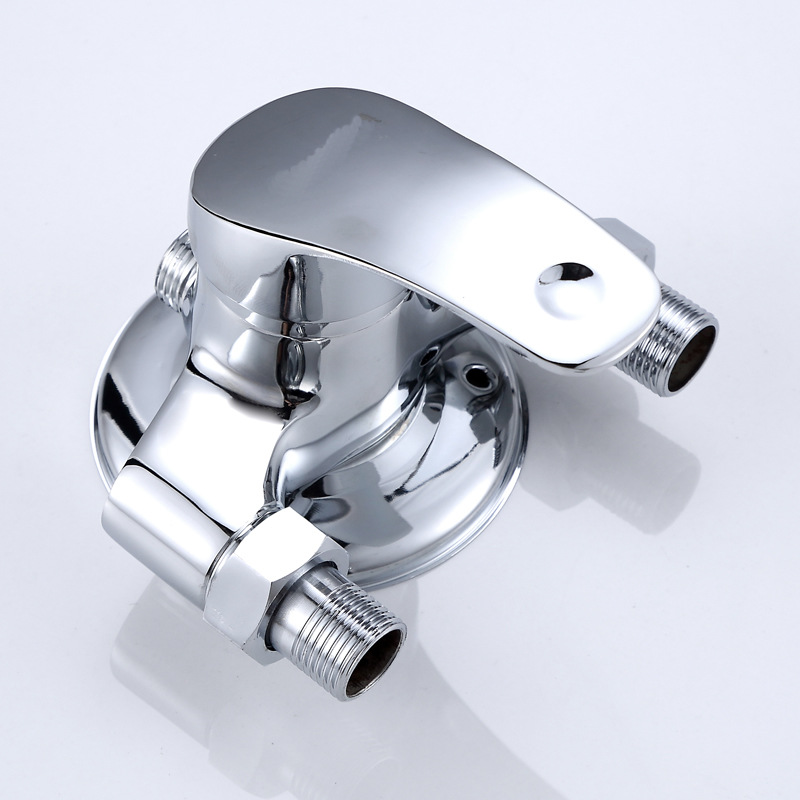 Surface-Mounted Mixing Valve Triangular Shower Faucet Set with Hot and Cold Water Mixer Valve Showerhead