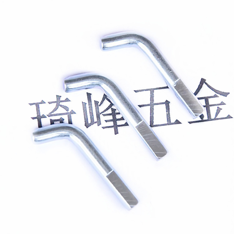 斜角7字插销厂家批发车床铣扁L形折弯销4*10*25/12七字挂钩销